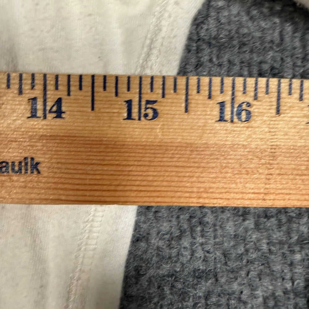 Y2K Abercrombie & Fitch Small T-Shirt White Cotton Logo Crew Neck Long Sleeves - Picture 10 of 10